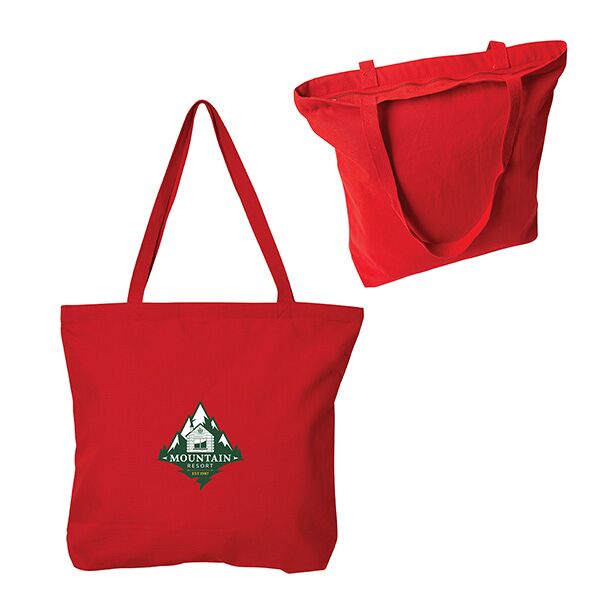 VALKAZ COTTON TOTE WITH ZIPPER Thumbnail